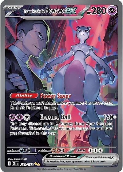 Team Rocket's Mewtwo ex #231 Destined Rivals