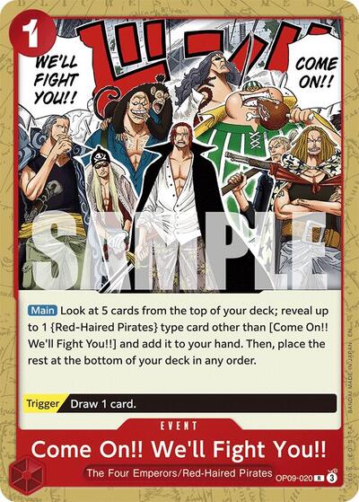 Come On!! We'll Fight You!! (Reprint) #OP09-020 Starter Deck 23: RED Shanks