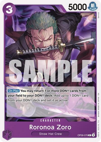 Roronoa Zoro (Reprint) #OP09-076 Starter Deck 26: PURPLE/BLACK Monkey.D.Luffy