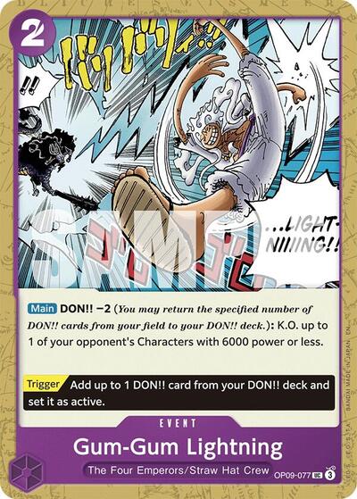 Gum-Gum Lightning (Reprint) #OP09-077 Starter Deck 26: PURPLE/BLACK Monkey.D.Luffy