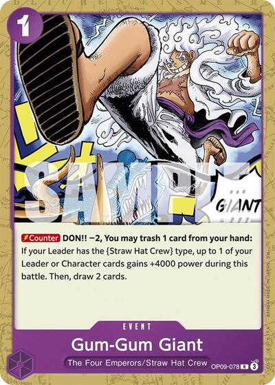 Gum-Gum Giant (Reprint) #OP09-078 Starter Deck 26: PURPLE/BLACK Monkey.D.Luffy