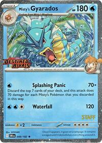 Misty's Gyarados (Prerelease) [Staff] #49 Miscellaneous Cards & Products