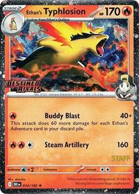 Ethan's Typhlosion (Prerelease) [Staff] #34 Miscellaneous Cards & Products
