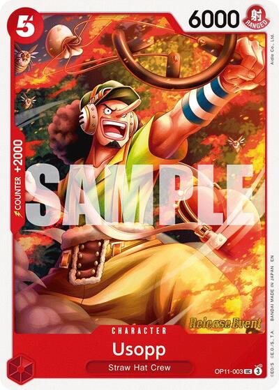 Usopp #OP11-003 A Fist of Divine Speed Release Event Cards