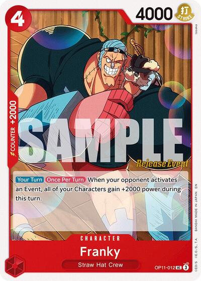 Franky #OP11-012 A Fist of Divine Speed Release Event Cards