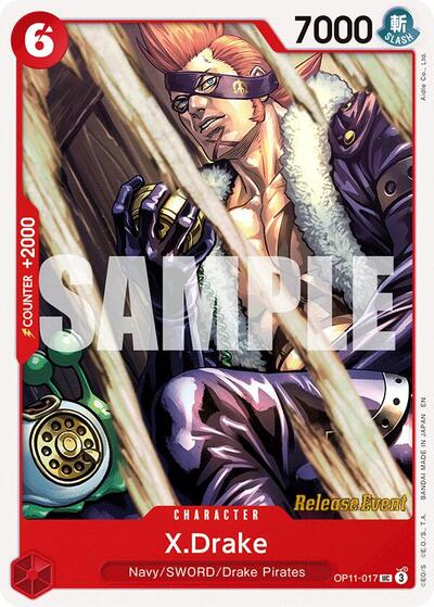 X.Drake #OP11-017 A Fist of Divine Speed Release Event Cards