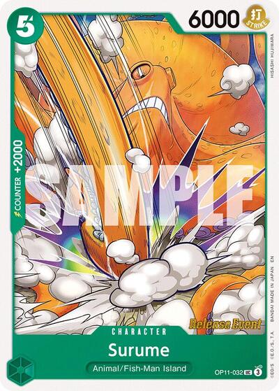 Surume #OP11-032 A Fist of Divine Speed Release Event Cards
