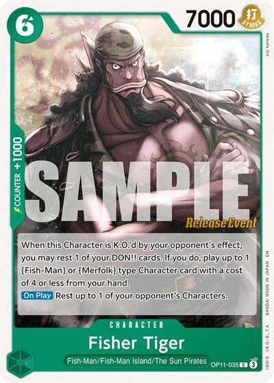 Fisher Tiger #OP11-035 A Fist of Divine Speed Release Event Cards