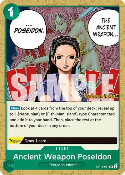 Ancient Weapon Poseidon #OP11-037 A Fist of Divine Speed Release Event Cards