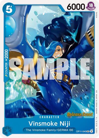 Vinsmoke Niji #OP11-045 A Fist of Divine Speed Release Event Cards