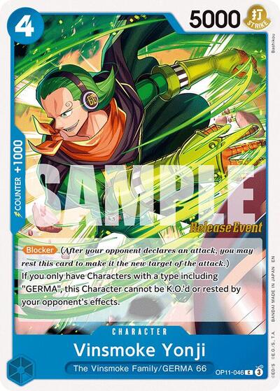 Vinsmoke Yonji #OP11-046 A Fist of Divine Speed Release Event Cards