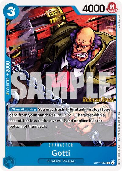 Gotti #OP11-050 A Fist of Divine Speed Release Event Cards