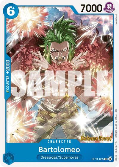 Bartolomeo #OP11-055 A Fist of Divine Speed Release Event Cards