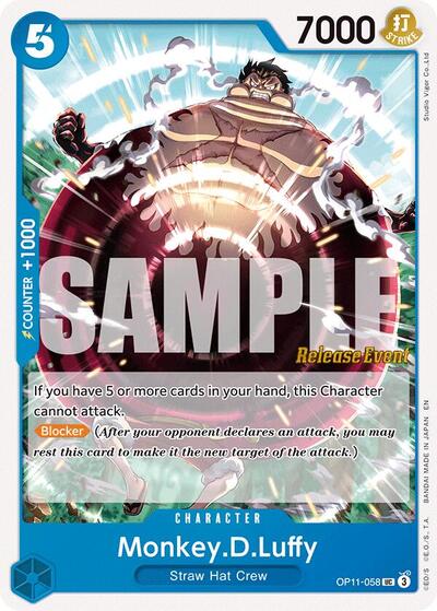 Monkey.D.Luffy #OP11-058 A Fist of Divine Speed Release Event Cards