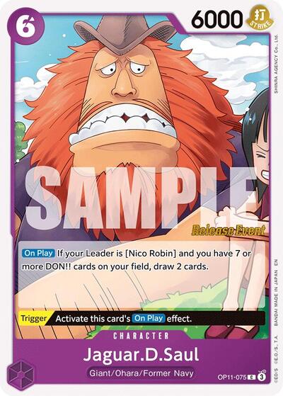 Jaguar.D.Saul #OP11-075 A Fist of Divine Speed Release Event Cards
