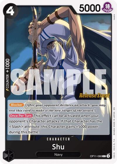 Shu #OP11-088 A Fist of Divine Speed Release Event Cards