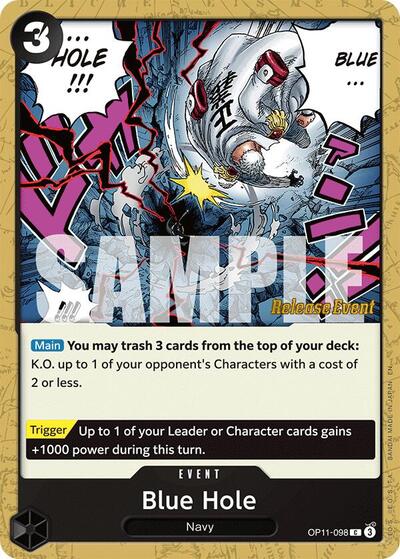 Blue Hole #OP11-098 A Fist of Divine Speed Release Event Cards