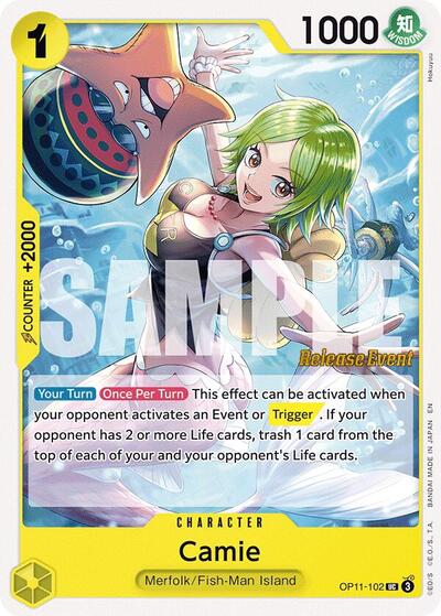 Camie #OP11-102 A Fist of Divine Speed Release Event Cards