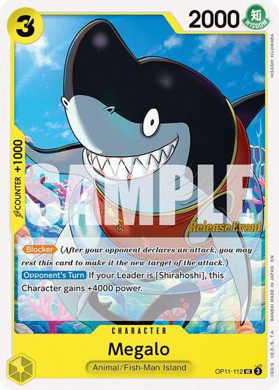 Megalo #OP11-112 A Fist of Divine Speed Release Event Cards