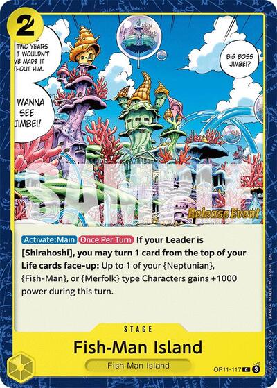 Fish-Man Island #OP11-117 A Fist of Divine Speed Release Event Cards