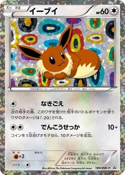 Eevee #189 BW-P Promotional cards (Japanese)