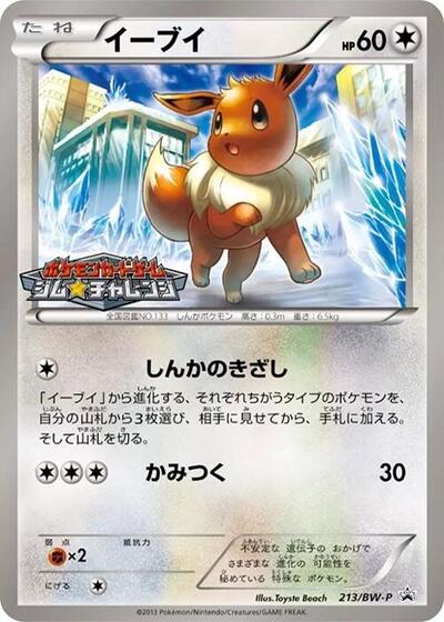 Eevee #213 BW-P Promotional cards (Japanese)