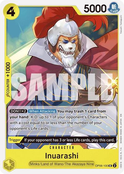 Inuarashi (Reprint) #OP06-100 Starter Deck 28: GREEN/YELLOW Yamato