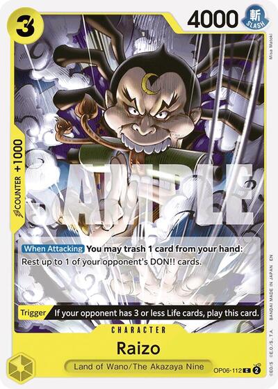 Raizo (Reprint) #OP06-112 Starter Deck 28: GREEN/YELLOW Yamato