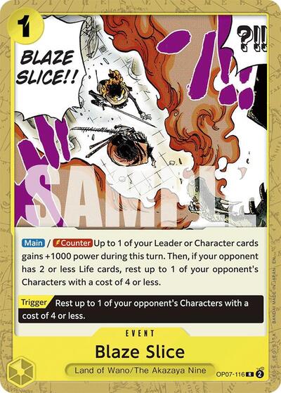 Blaze Slice (Reprint) #OP07-116 Starter Deck 28: GREEN/YELLOW Yamato