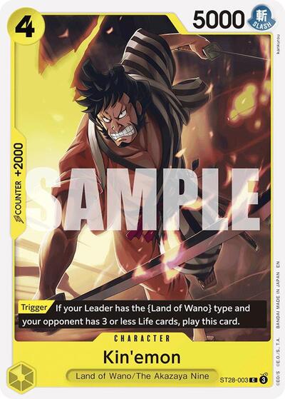 Kin'emon #ST28-003 Starter Deck 28: GREEN/YELLOW Yamato