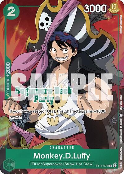 Monkey.D.Luffy (Beginners Deck Party [ST-23] - [ST-28] Winner Pack) #ST16-005 One Piece Promotion Cards