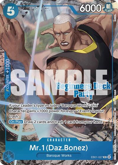 Mr. 1 (Daz.Bonez) (Beginners Deck Party [ST-23] - [ST-28] Winner Pack) #EB01-027 One Piece Promotion Cards