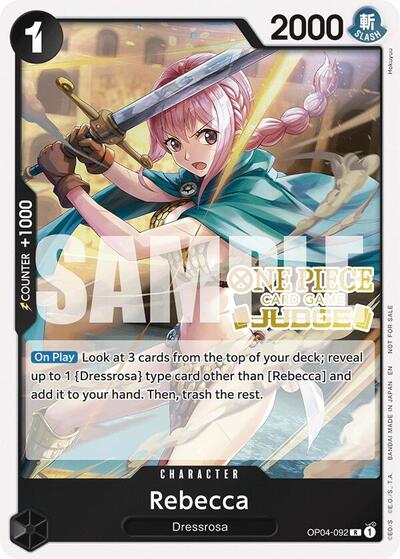 Rebecca (Judge Pack Vol. 6) #OP04-092 One Piece Promotion Cards