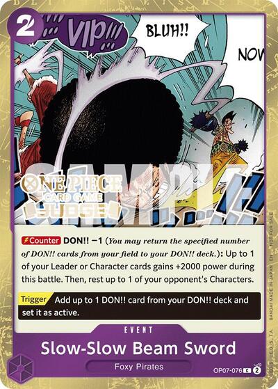 Slow-Slow Beam Sword (Judge Pack Vol. 6) #OP07-076 One Piece Promotion Cards