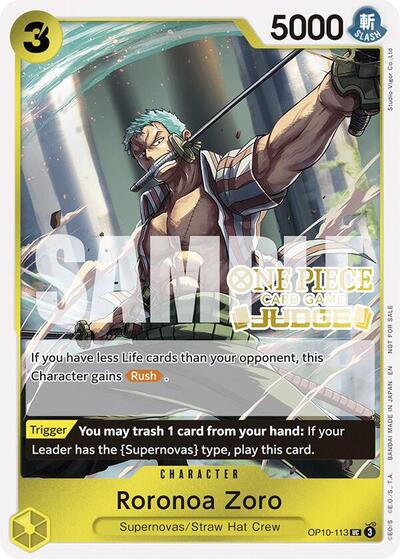 Roronoa Zoro (Judge Pack Vol. 6) #OP10-113 One Piece Promotion Cards