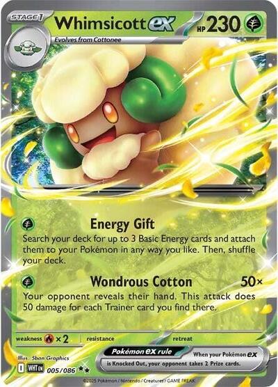 Whimsicott ex #5 White Flare