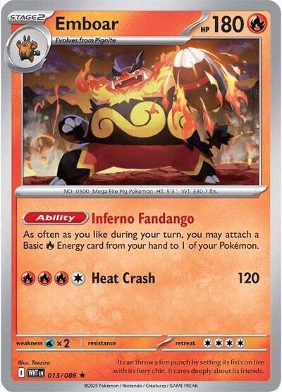 Emboar #13 White Flare