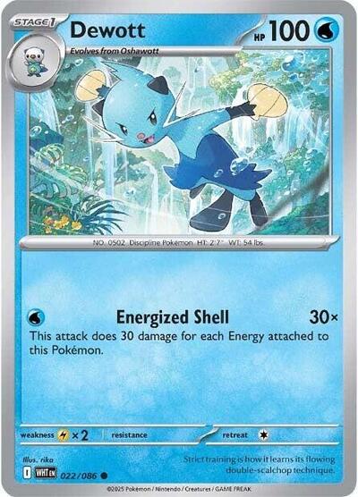 Dewott #22 White Flare