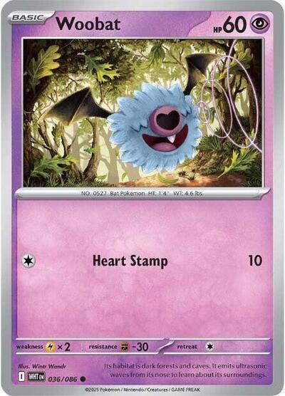 Woobat #36 White Flare