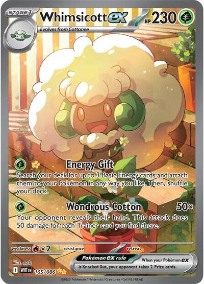 Whimsicott ex #165 White Flare