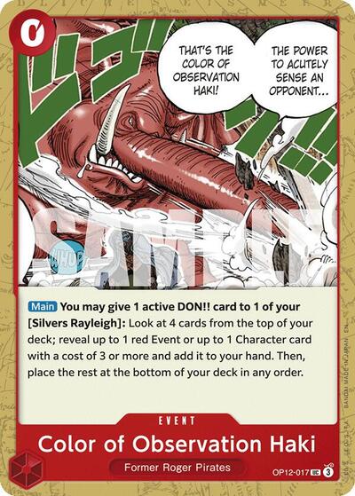 Color of Observation Haki #OP12-017 Legacy of the Master