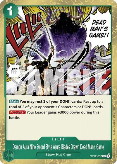 Demon Aura Nine Sword Style Asura Blades Drawn Dead Man's Game #OP12-037 Legacy of the Master