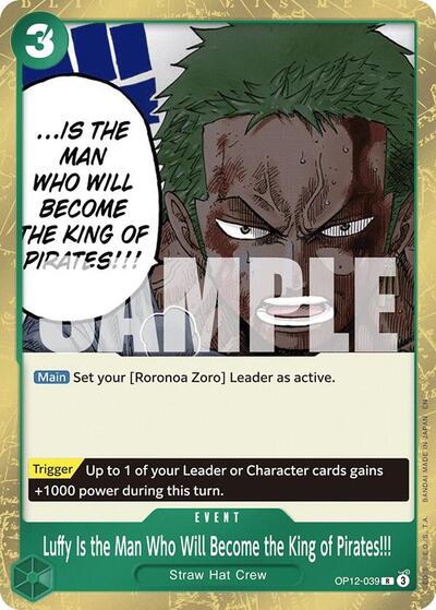 Luffy Is the Man Who Will Become the King of Pirates!!! #OP12-039 Legacy of the Master