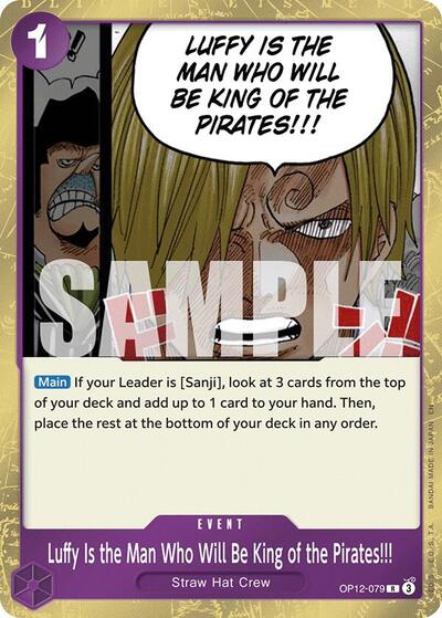 Luffy Is the Man Who Will Be King of the Pirates!!! #OP12-079 Legacy of the Master