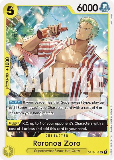 Roronoa Zoro #OP12-113 Legacy of the Master