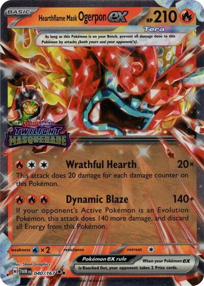 Hearthflame Mask Ogerpon ex #40 Miscellaneous Cards & Products