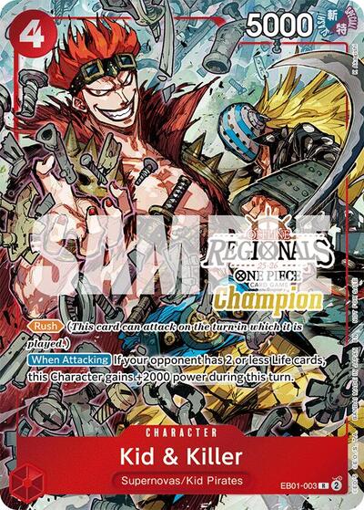 Kid & Killer (Offline Regional Champion Card Set 2025 Vol.2) #EB01-003 One Piece Promotion Cards