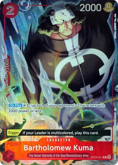Bartholomew Kuma (Seven Warlords of the Sea Binder Set) #OP05-011 One Piece Promotion Cards