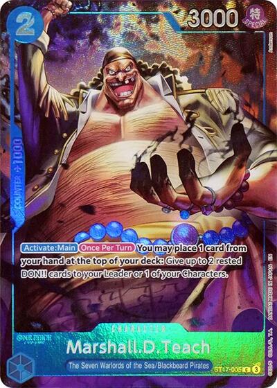 Marshall.D.Teach (Seven Warlords of the Sea Binder Set) #ST17-005 One Piece Promotion Cards