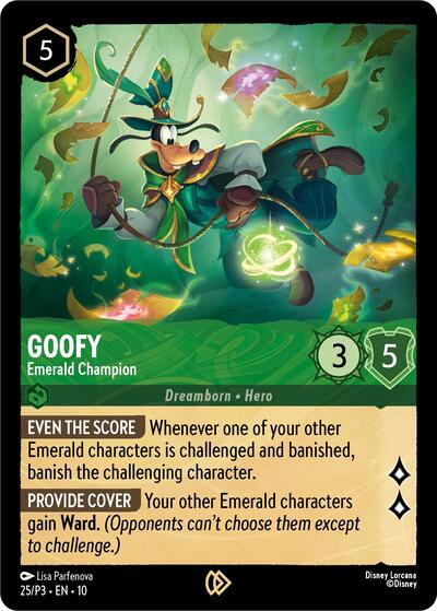 Goofy - Emerald Champion #25 Disney Lorcana Promo Cards